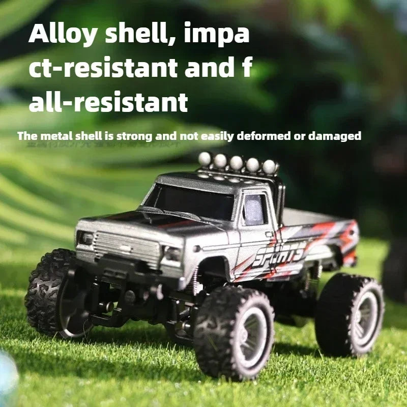 RC 1/64 Speed Mini Off-Road Climbing Car Alloy Cool Appearance Light Shock Absorption Children'S Toy Gift