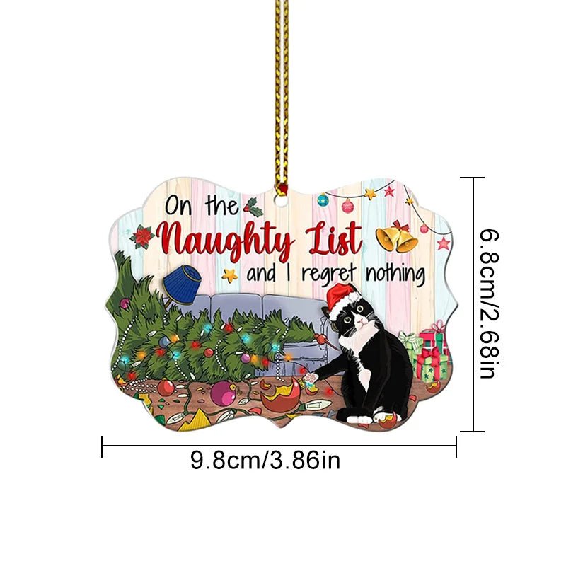 Acrylic Black Cat Christmas Ornaments – Adorable Tree Pendants for Weddings, Parties, and Festive Home Décor