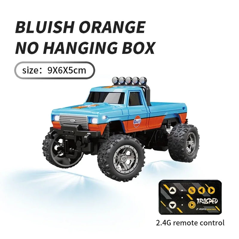 RC 1/64 Speed Mini Off-Road Climbing Car Alloy Cool Appearance Light Shock Absorption Children'S Toy Gift