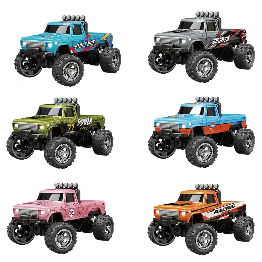 RC 1/64 Speed Mini Off-Road Climbing Car Alloy Cool Appearance Light Shock Absorption Children'S Toy Gift