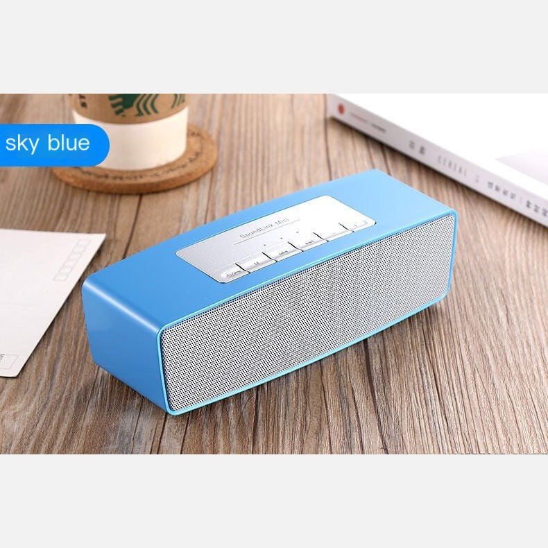 8W Wireless Bluetooth Speaker with Dual Speakers Deep Bass USB Rechargeable Music Player