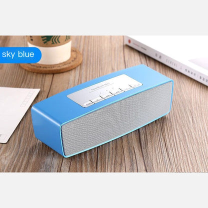 8W Wireless Bluetooth Speaker with Dual Speakers Deep Bass USB Rechargeable Music Player