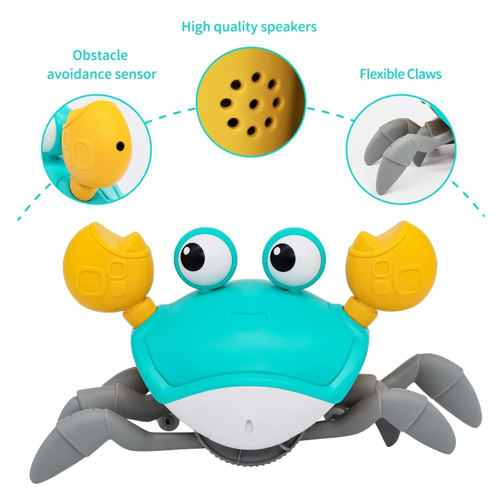 Dancing Crab Baby Toy - Interactive Toy with Music & Lights
