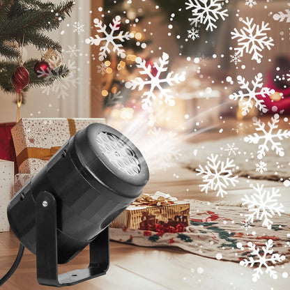 Christmas LED Snow Light Projectors – Rotating Christmas Lights for Magical Party & Garden Decor