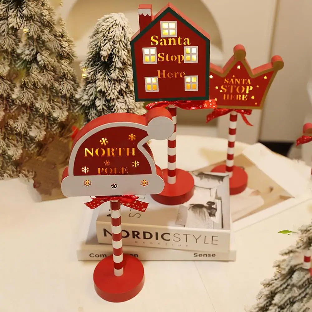Christmas LED Wooden Desktop Sign Lights – Create a Festive Atmosphere for Your Holiday Celebrations