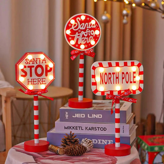 Christmas LED Wooden Desktop Sign Lights – Create a Festive Atmosphere for Your Holiday Celebrations