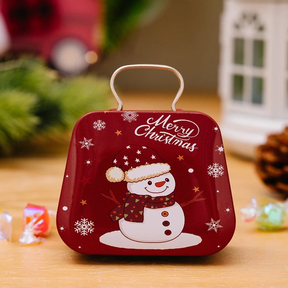 Christmas Tin Gift Box  – Charming Metal Storage Boxes with Lids for Holiday Treats