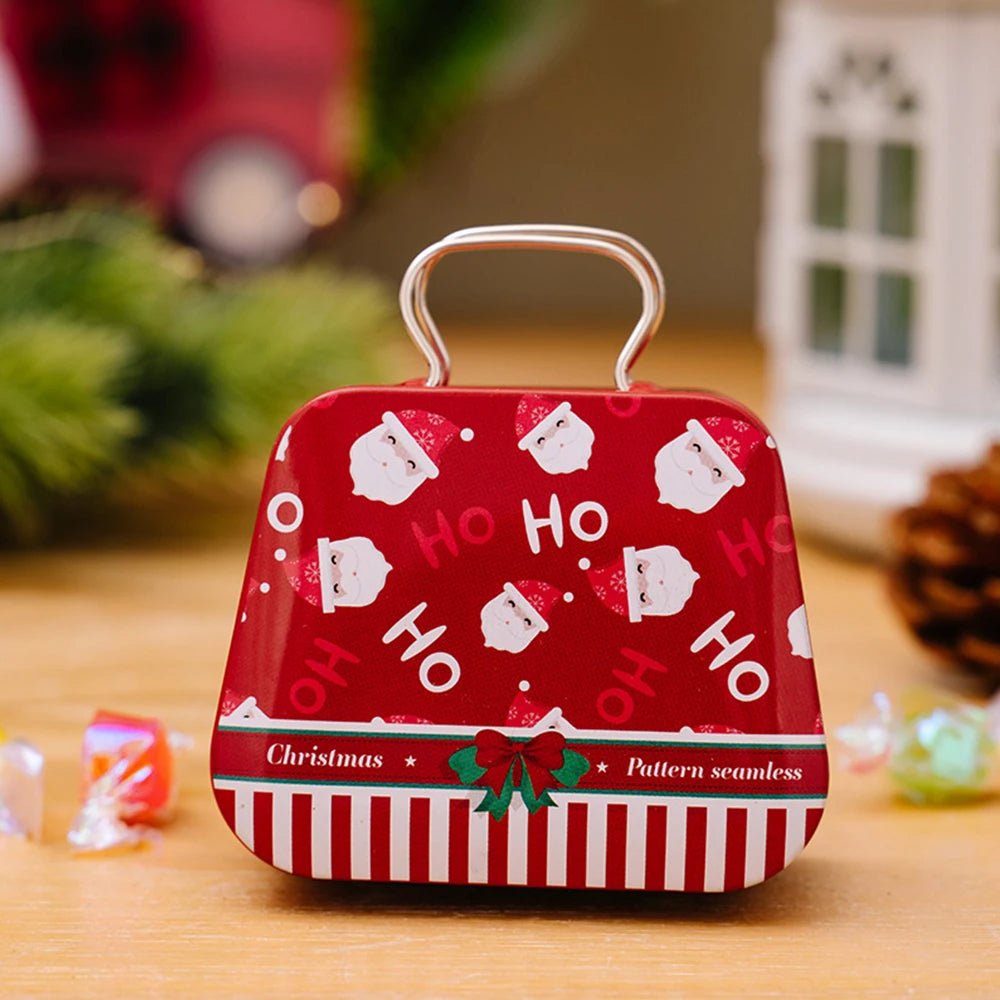 Christmas Tin Gift Box  – Charming Metal Storage Boxes with Lids for Holiday Treats