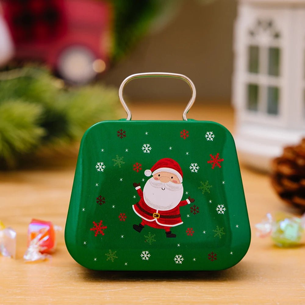 Christmas Tin Gift Box  – Charming Metal Storage Boxes with Lids for Holiday Treats