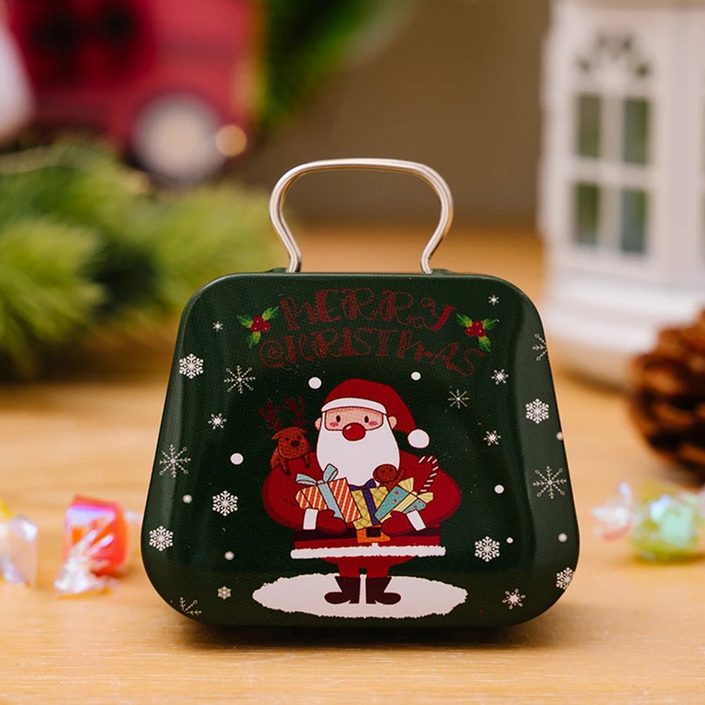 Christmas Tin Gift Box  – Charming Metal Storage Boxes with Lids for Holiday Treats