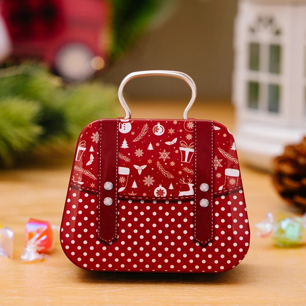 Christmas Tin Gift Box  – Charming Metal Storage Boxes with Lids for Holiday Treats
