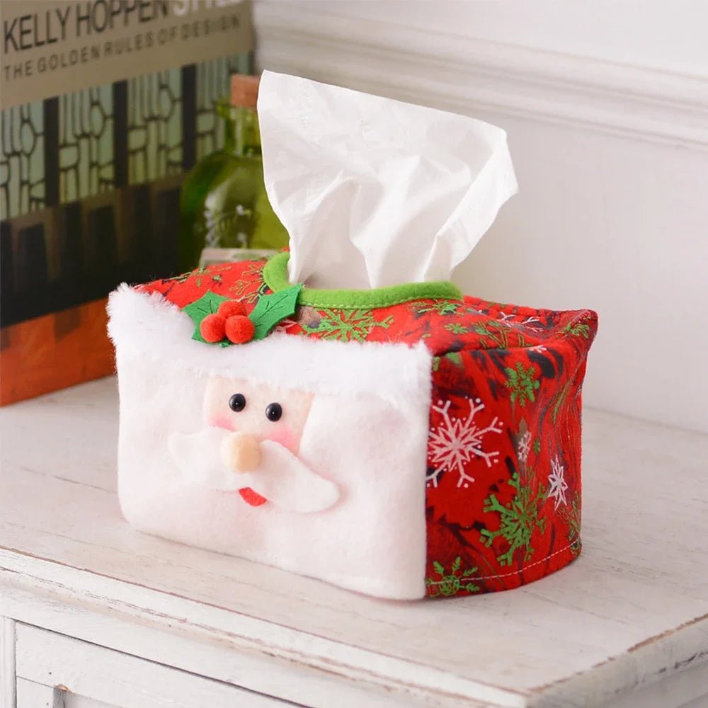 Christmas Tissue Box – Santa Claus & Snowman Décor for Home
