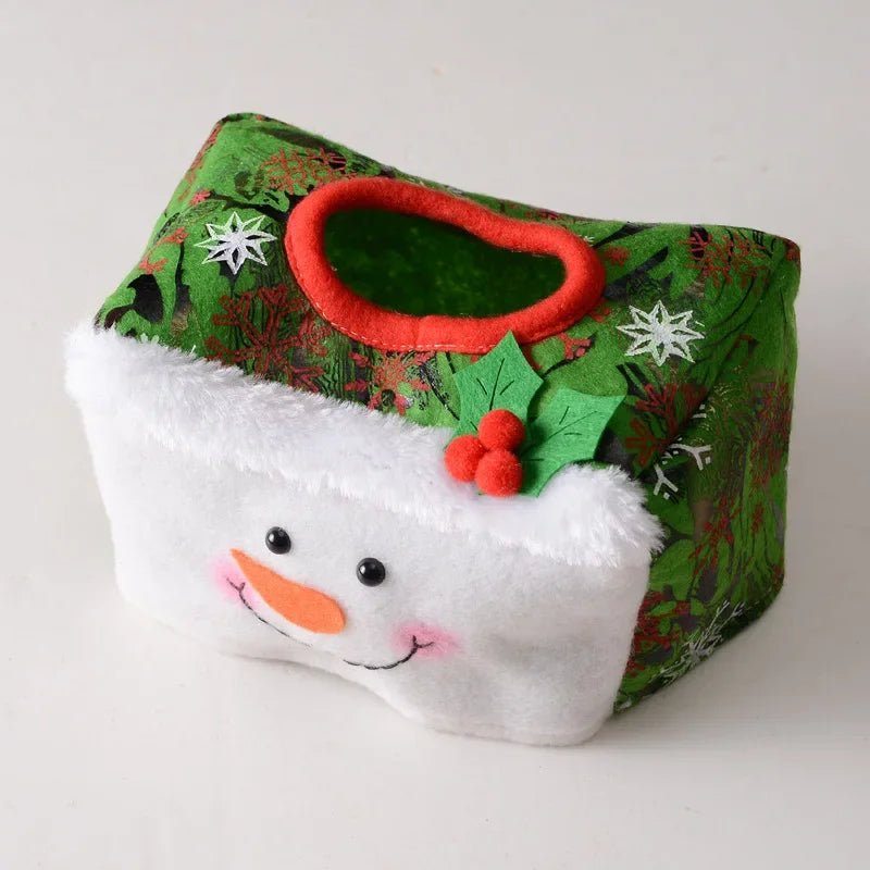 Christmas Tissue Box – Santa Claus & Snowman Décor for Home
