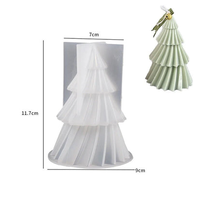 Christmas Tree Candle Silicone Mold – 3D DIY Mold Kit for Handmade Candles, Soaps & Holiday Crafts