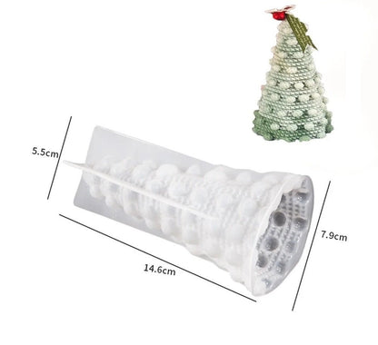 Christmas Tree Candle Silicone Mold – 3D DIY Mold Kit for Handmade Candles, Soaps & Holiday Crafts