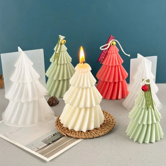 Christmas Tree Candle Silicone Mold – 3D DIY Mold Kit for Handmade Candles, Soaps & Holiday Crafts