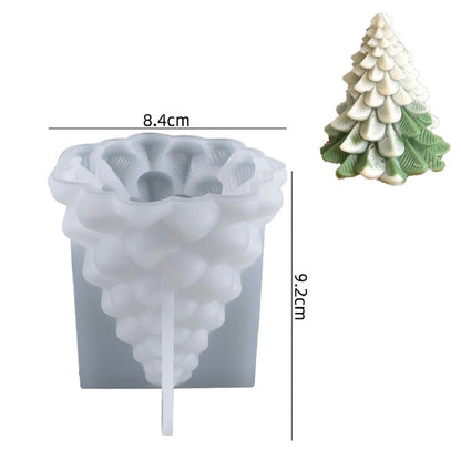 Christmas Tree Candle Silicone Mold – 3D DIY Mold Kit for Handmade Candles, Soaps & Holiday Crafts