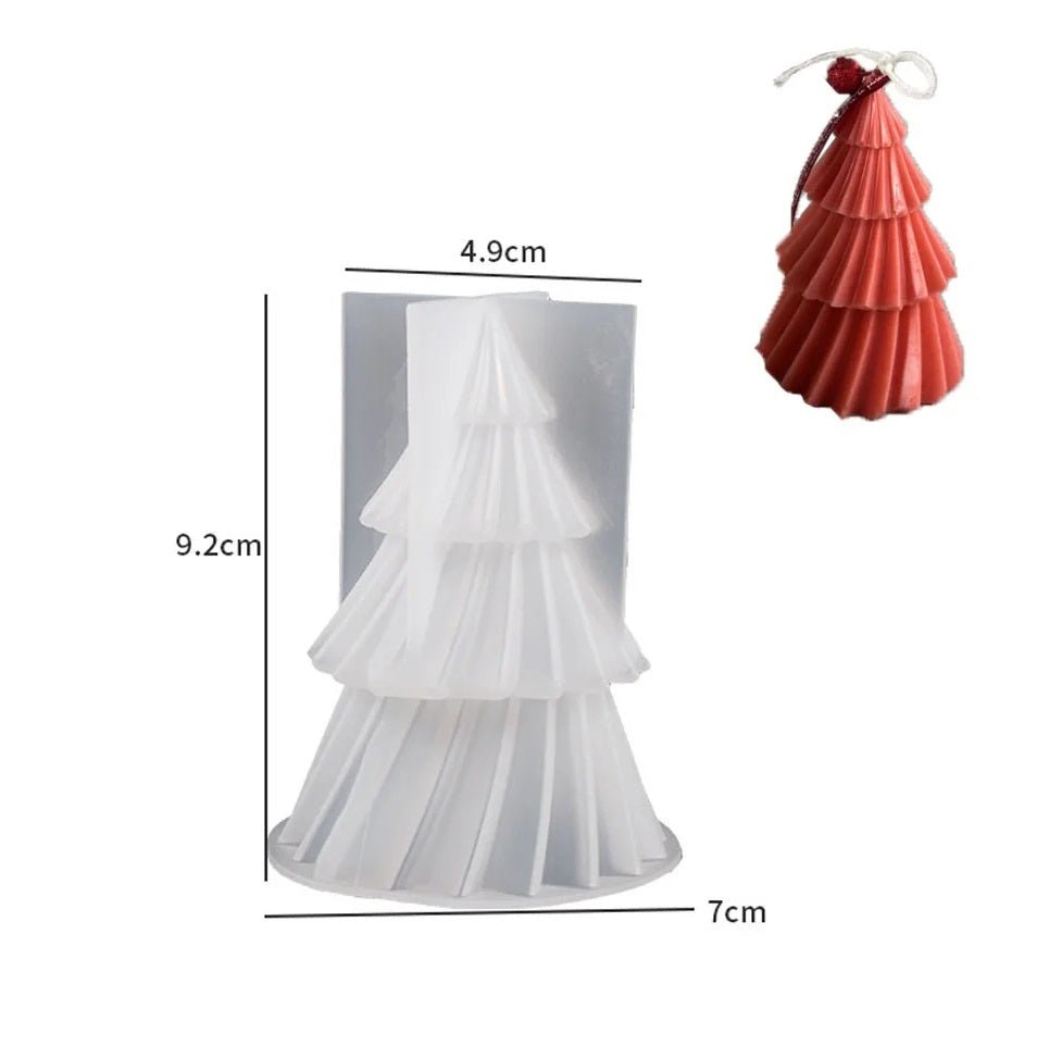 Christmas Tree Candle Silicone Mold – 3D DIY Mold Kit for Handmade Candles, Soaps & Holiday Crafts