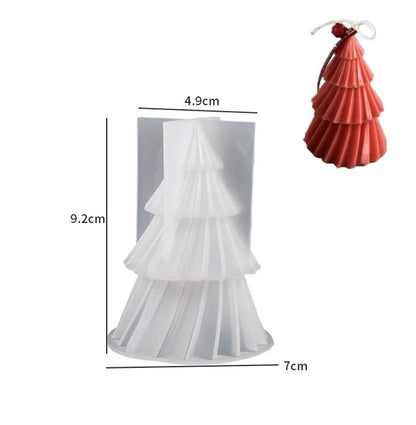 Christmas Tree Candle Silicone Mold – 3D DIY Mold Kit for Handmade Candles, Soaps & Holiday Crafts