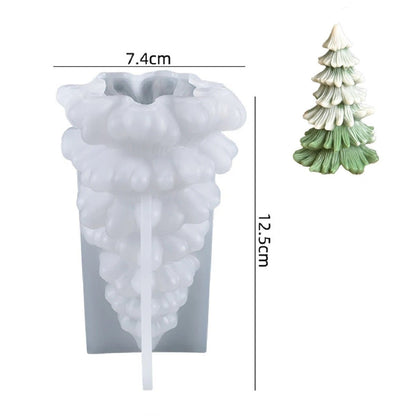 Christmas Tree Candle Silicone Mold – 3D DIY Mold Kit for Handmade Candles, Soaps & Holiday Crafts