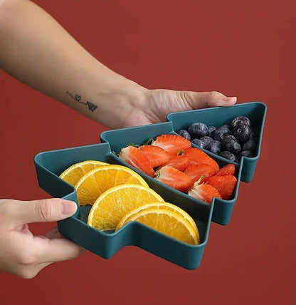 Christmas Tree-Shaped Snack Plate – Perfect for Candy, Nuts, Fruits, and Desserts at Parties & Holidays