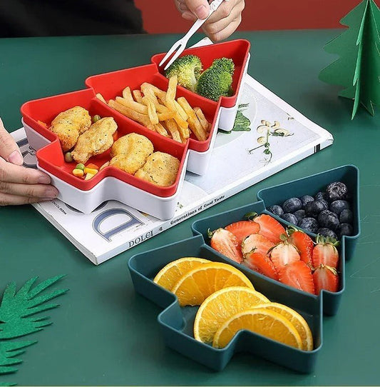 Christmas Tree-Shaped Snack Plate – Perfect for Candy, Nuts, Fruits, and Desserts at Parties & Holidays