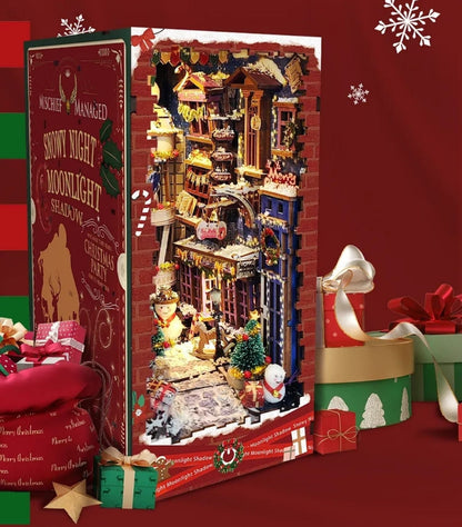 Christmas Snowy Night Wizard’s Alley DIY Book Nook Kit