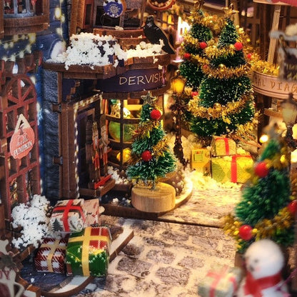 Christmas Snowy Night Wizard’s Alley DIY Book Nook Kit