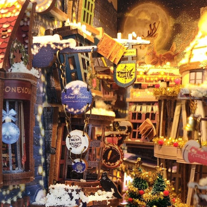 Christmas Snowy Night Wizard’s Alley DIY Book Nook Kit
