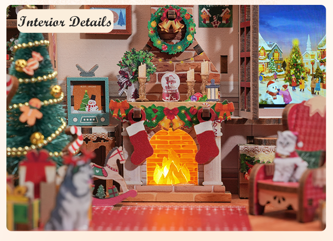 Christmas Cottage DIY Miniature House Kit | Music Box