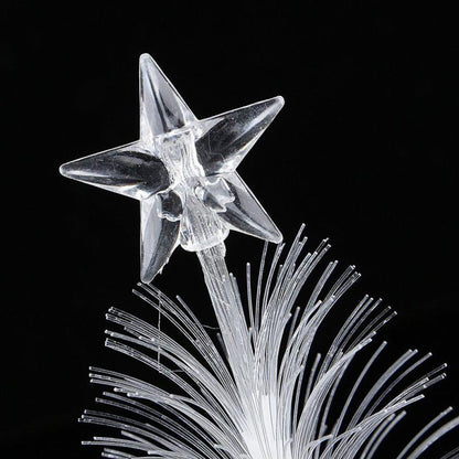 Color Changing Mini Xmas Tree - New Colored Fiber Optic LED Light-up Mini Christmas Tree