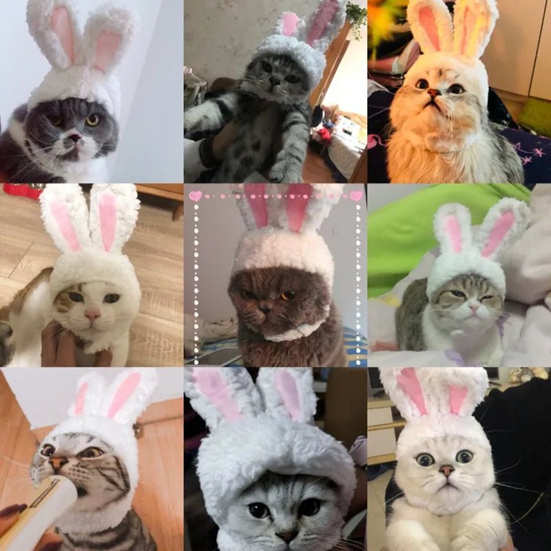 Cute Rabbit Hat for Pets – Perfect for New Year & Christmas Cosplay, Party Photo Props