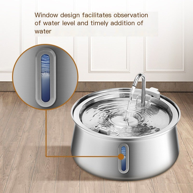 Stainless Steel Pet Water Feeder – 4L Automatic Fountain with filter system
