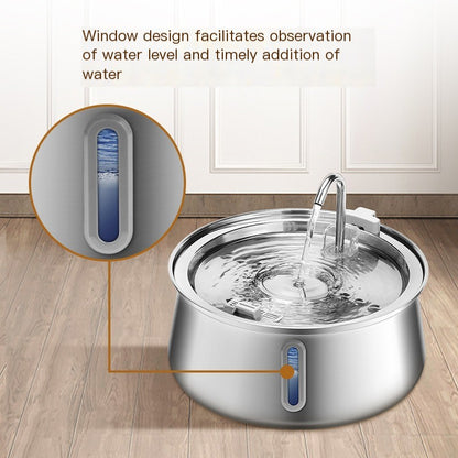 Stainless Steel Pet Water Feeder – 4L Automatic Fountain with filter system
