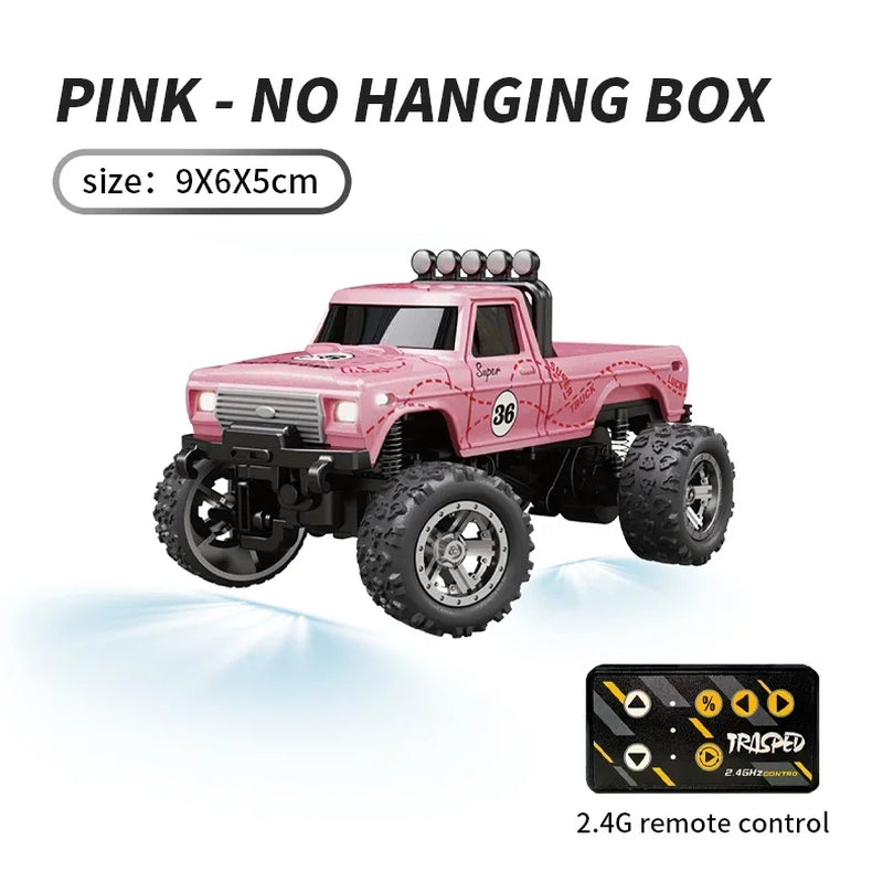 RC 1/64 Speed Mini Off-Road Climbing Car Alloy Cool Appearance Light Shock Absorption Children'S Toy Gift
