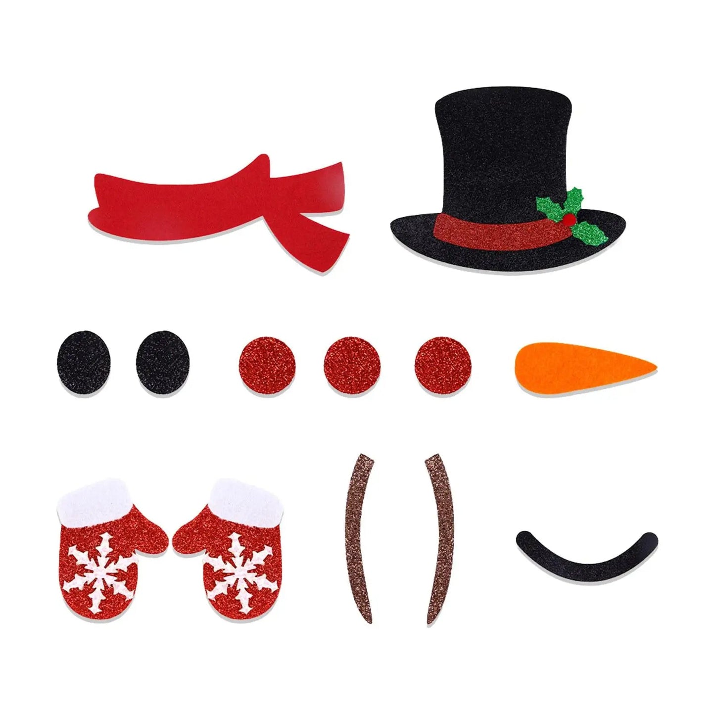 DIY Christmas Door Sticker – Removable Felt Wall Décor for a Whimsical Touch in Your Living Room, Window, or Refrigerator