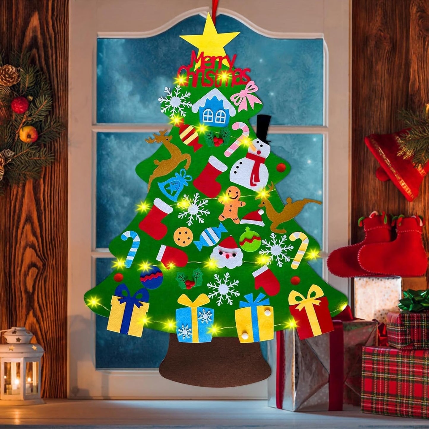 DIY Felt Christmas Tree with Accessories - Merry Christmas Decorations For Home