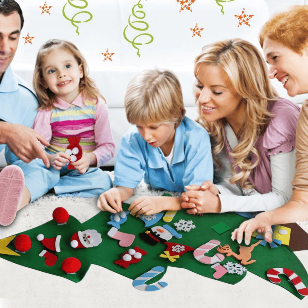 DIY Felt Christmas Tree with Accessories - Merry Christmas Decorations For Home