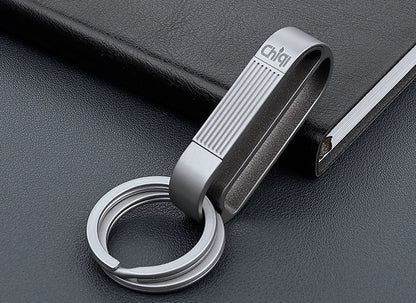 Titanium Alloy Men's Belt Buckle Keychain - Durable, Stylish, Non-Fading Lock