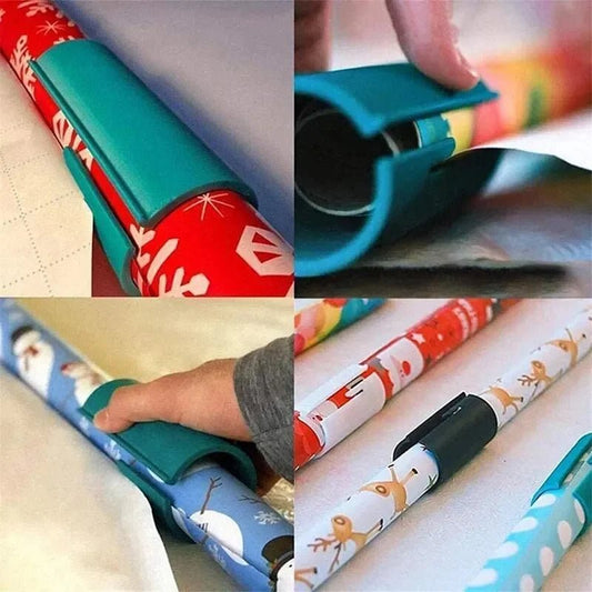 Effortless Christmas Gift Wrap Cutter – Precision Sliding Trimmer for Perfectly Rounded Corners & Seamless Wrapping