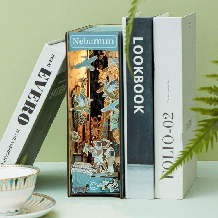 Egypt Nebamun's Garden DIY Wooden Book Nook Kit