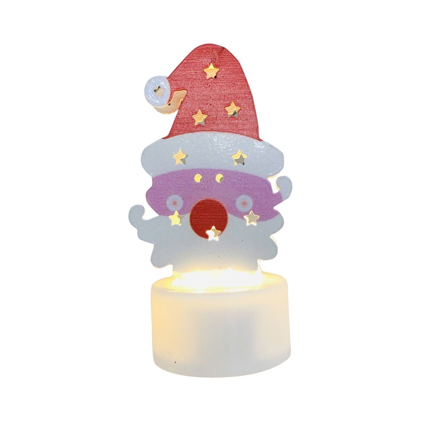 Electronic LED Christmas Candle Lamps – Adorable Santa, Snowman & Tree Night Lights for Festive Home, Party, & Garden Décor