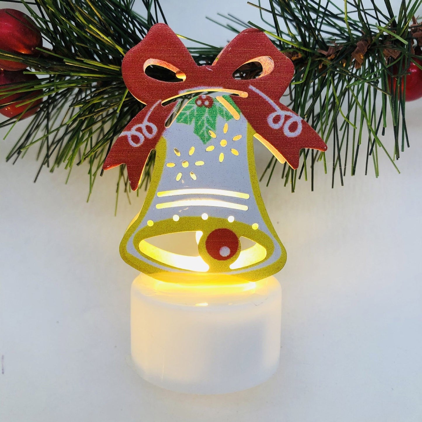 Electronic LED Christmas Candle Lamps – Adorable Santa, Snowman & Tree Night Lights for Festive Home, Party, & Garden Décor