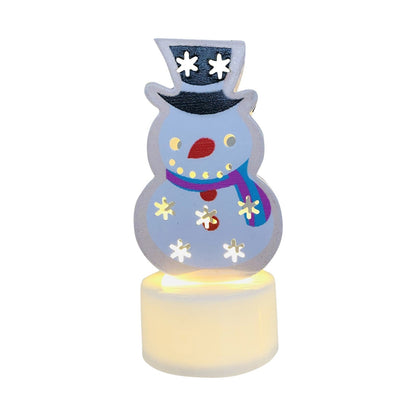 Electronic LED Christmas Candle Lamps – Adorable Santa, Snowman & Tree Night Lights for Festive Home, Party, & Garden Décor