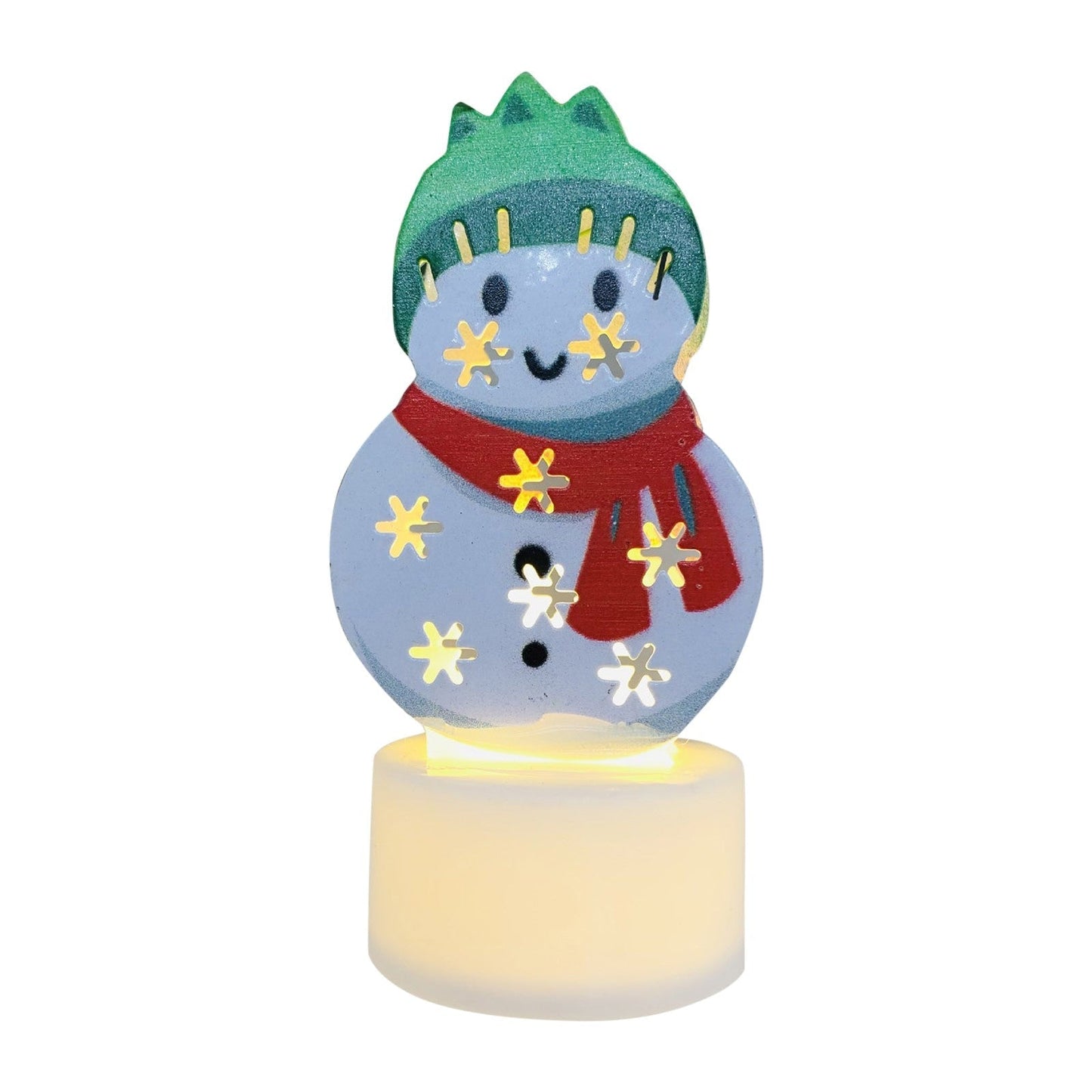 Electronic LED Christmas Candle Lamps – Adorable Santa, Snowman & Tree Night Lights for Festive Home, Party, & Garden Décor