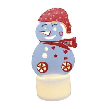 Electronic LED Christmas Candle Lamps – Adorable Santa, Snowman & Tree Night Lights for Festive Home, Party, & Garden Décor