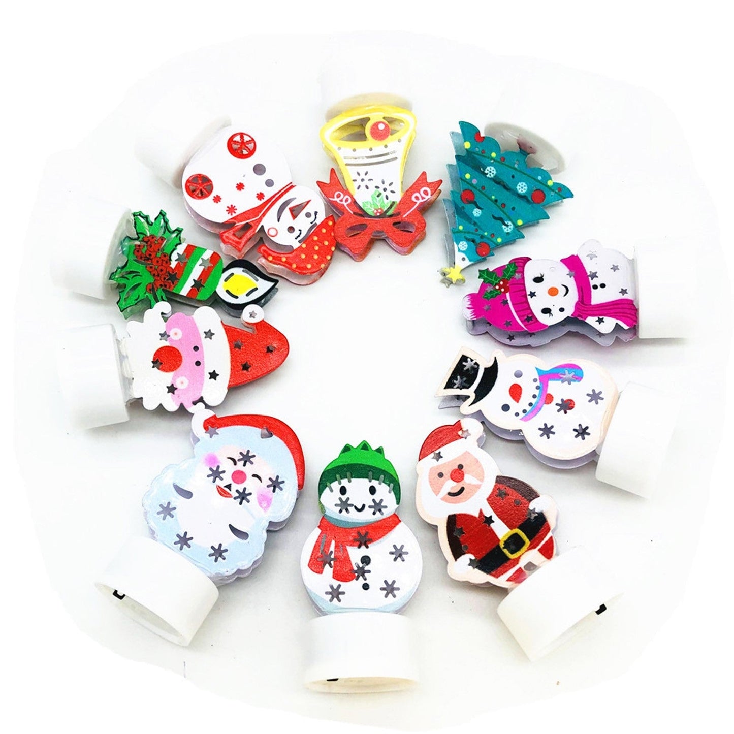 Electronic LED Christmas Candle Lamps – Adorable Santa, Snowman & Tree Night Lights for Festive Home, Party, & Garden Décor