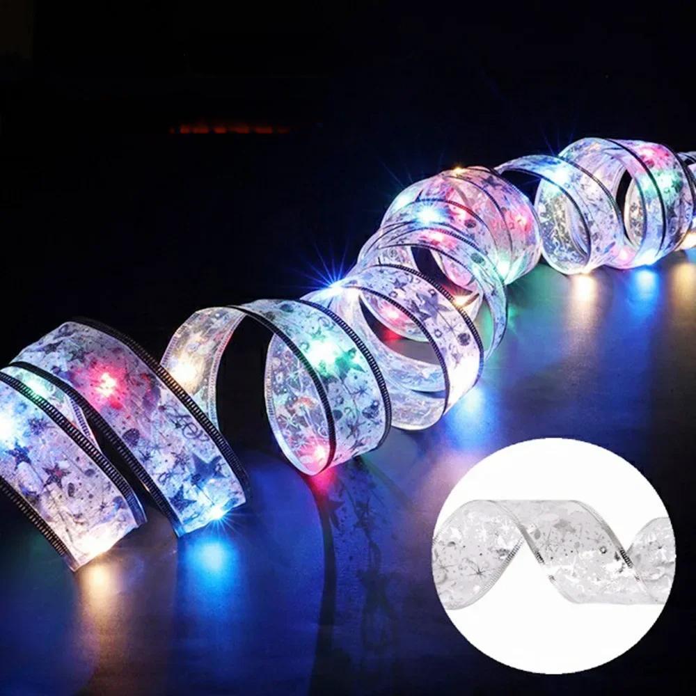 Enchanting Ribbon Fairy Lights – Christmas Tree Ornaments & Home Décor for a Magical New Year’s Celebration!