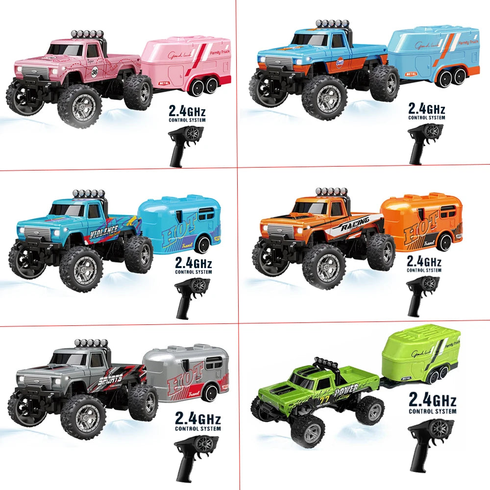RC 1/64 Speed Mini Off-Road Climbing Car Alloy Cool Appearance Light Shock Absorption Children'S Toy Gift