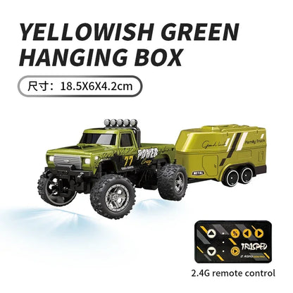 RC 1/64 Speed Mini Off-Road Climbing Car Alloy Cool Appearance Light Shock Absorption Children'S Toy Gift